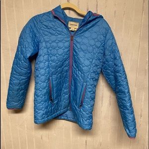 Lands End girls blue quilted jacket size large/14
